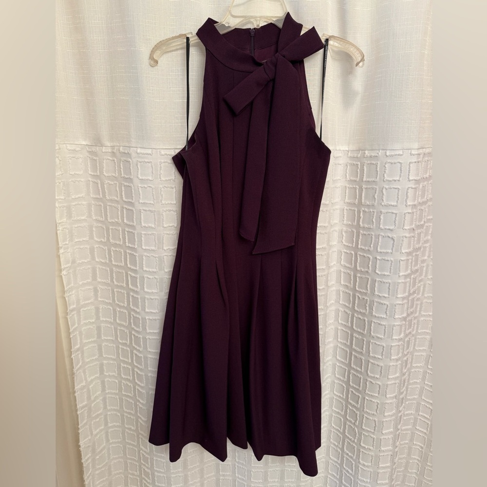 Vince Camuto Crepe Purple (Eggplant) Sleeveless Dress